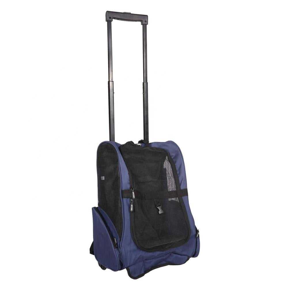 2 in 1 pet carrier on wheels, multiple colors - blue
